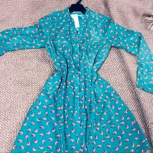 Bird Pattern Dress Size L NEW